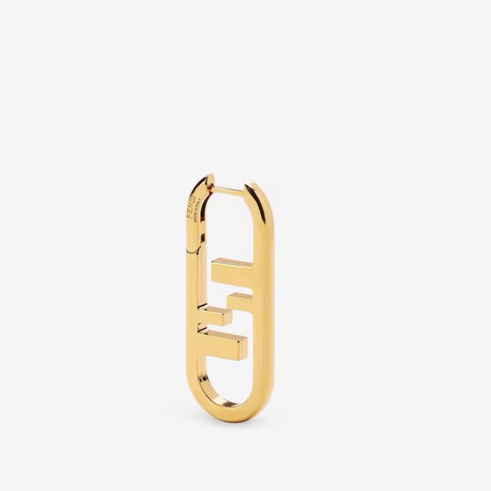 FENDI Gold O Lock Earring